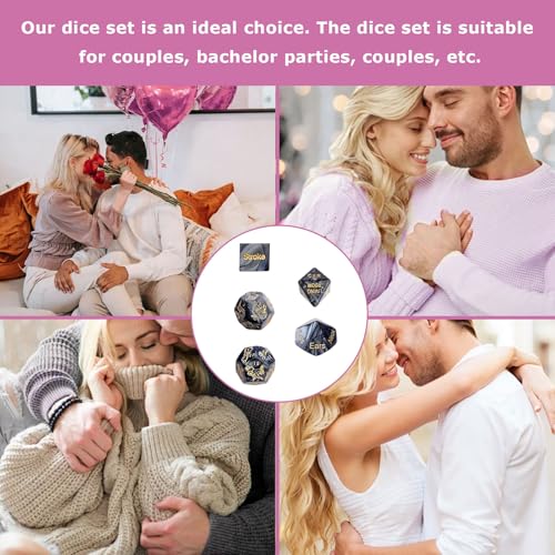 Sex Würfel für Sex Spiel,mit Sexstellungen für Paare,5 Stück für Paare Sex Spiel 48 Position Lehrbuch Würfel Spiel Humor Spiel Paar Schlafzimmer Geschenk für Paar Erwachsene Liebhaber Sex Liebe Spiel