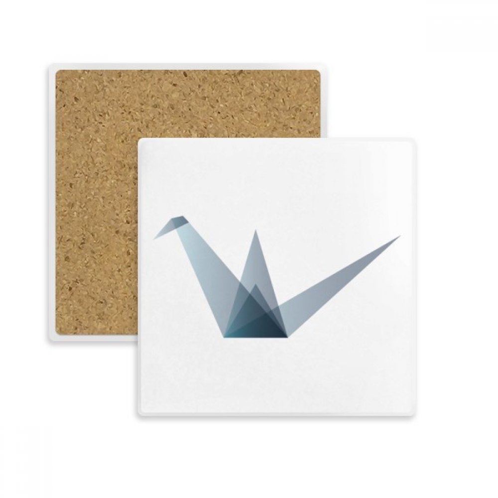 Dessous de verre absorbant origami grue support de tasse géométrique en pierre