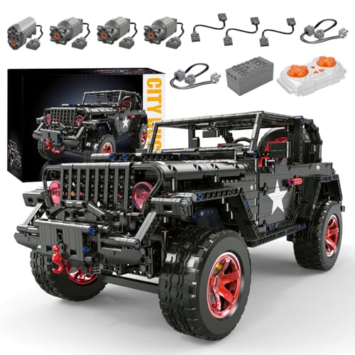 RC Geländewagen Wrangler Black Warrior Spielzeugbaustein, Pickup Truck im...