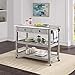 Boraam Sonoma Kitchen Cart with Stainless Steel Top, Storm Gray Wire