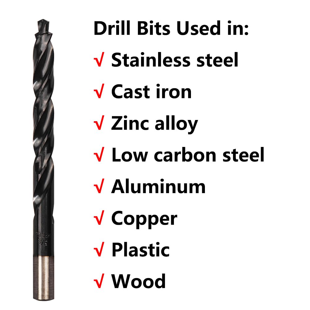 12PCS 3/16" Cobalt Drill Bits Set (Pro), Industrial Grade M35 Titanium Aluminum Nitride, Upgraded Bullet Point Tip, for Hardened Metal, Stainless Steel