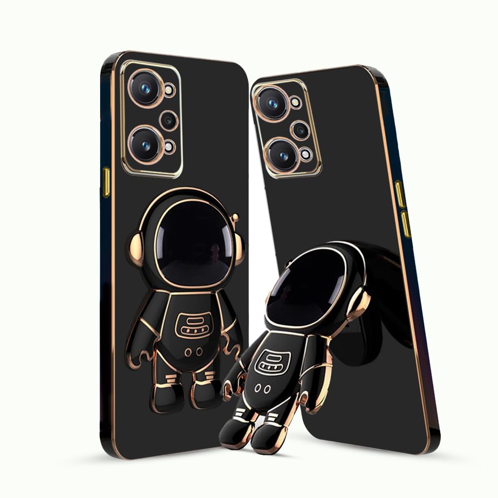 KARWAN®️ 3D Astronaut with Folding Stand Back Cover Case Compatible for Realme GT Neo 3T | Slim electroplated case | Stand case | Soft TPU | Space Astro Theme | Camera Protection-Black (B0CQYF6XYF) Amazon Price History, Amazon Price Tracker