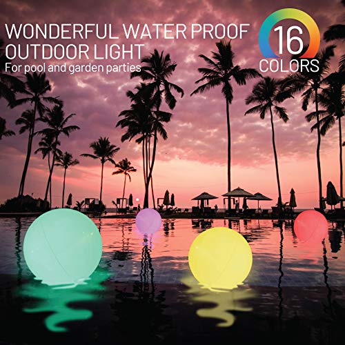Pool Toys - LED Beach Ball with Remote Control - 16 Colors Lights and 4 Light Modes - image 6