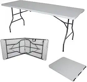 Mesa Dobrável Gallant Vira Maleta Portátil 1,80m com Alça (gmd22a01a-br)