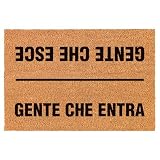 WELCOMAT - Zerbino Ingresso Esterno - Gente che Entra Gente che Esce - Dimensioni 40x60 cm...