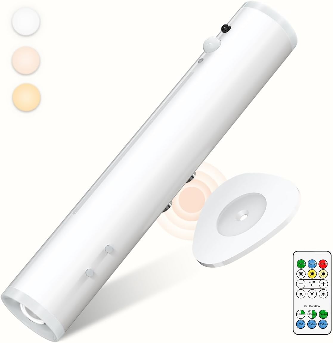 Lampe Murale LED En Bois - Alimentée Par Batterie, Détection De Mouvement, Aimant, Pour Escalier & Placard - 6
