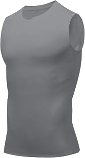 Compression Shirt Men Slimming Body Shaper Vest Crewneck Workout Tank Top | Tummy Control Undershirts, Gynecomastia Compression Shirts, Back Support, Sleeveless Muscle Shirts, Shaping Tank Top