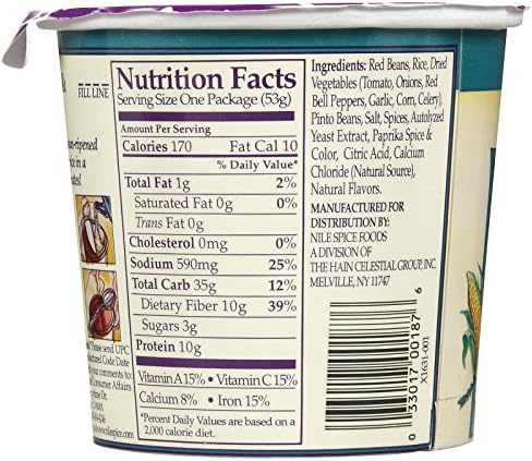 Nile Spice Red Beans & Rice Soup, Low Fat, 1.8 oz Cups-1.8 oz
