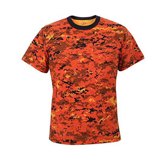 Rothco T-Shirt, Digital Orange Camo, 3X