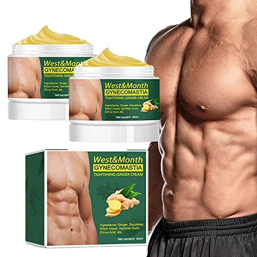 Gynecomastia Tightening Ginger Cream,Effectively Shrinks Men Chest Tightening D_etox Ginger Cream 30ML (A -2PCS)