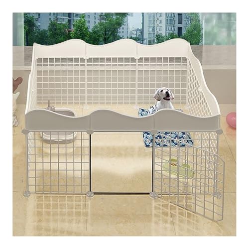 HBOOMOEM ペットフェンス、メタル製 折り畳み式 ペット用柵、折り畳み式 ペットサークル、ペットフェンス 中大型犬用、室内 ペットフェンス、犬用 折りたたみ 屋外 ペット柵、室内 ペットフェンス ドッグサークル、折りたたみ可能 犬のサークル、ペットフ