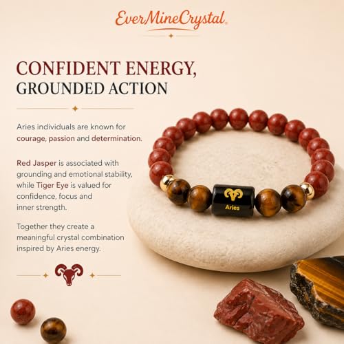 Image of Zodiac Crystal Bracelet with Raw Selenite Plate for Men & Women | Aries, Taurus, Gemini, Cancer, Leo, Virgo, Libra, Scorpio, Sagittarius, Capricorn, Aquarius & Pisces Rashi Bracelet | Astrology Healing Crystal Gift