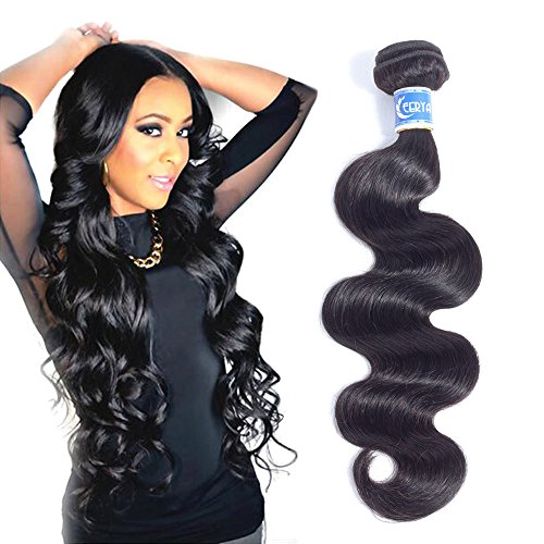 Eerya Hair Weave Brazilian Virgin Hair Body Wave 3 Bundles Unprocessed Remy Human Hair Extensions Natural Color 95g-100g/pc (16 18 20)