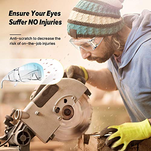Safety Glasses Over Glasses Goggles Protective Eyewear - Anti Fog Shooting Glasses Eye Protection with Clear Vision,Scratch & UV Resistant Safety Glasses for Work Men Lab 3 Colors Pack - Thumbnail 2