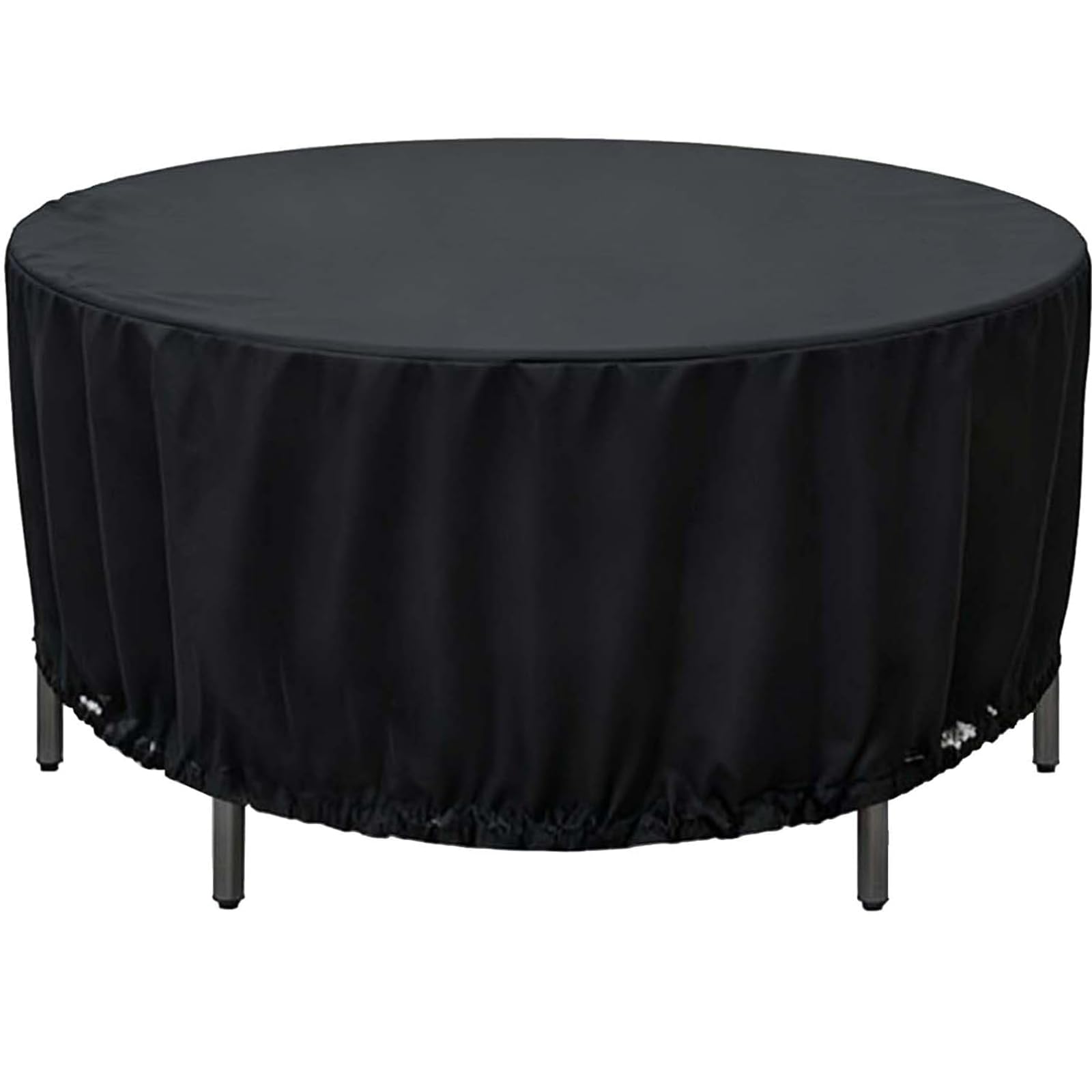 Round Garden Furniture Covers Waterproof 170x170x70cm, Circular Table Covers Windproof & Dustproof, Patio Furniture Cover Anti-UV for Round Outdoor Table with Chairs Set