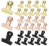 30 Stück kleine Metall Clips, Binder Büroklammern 22mm Metallklammern Dateiklemmen für fotos Küche und Büro Zubehör