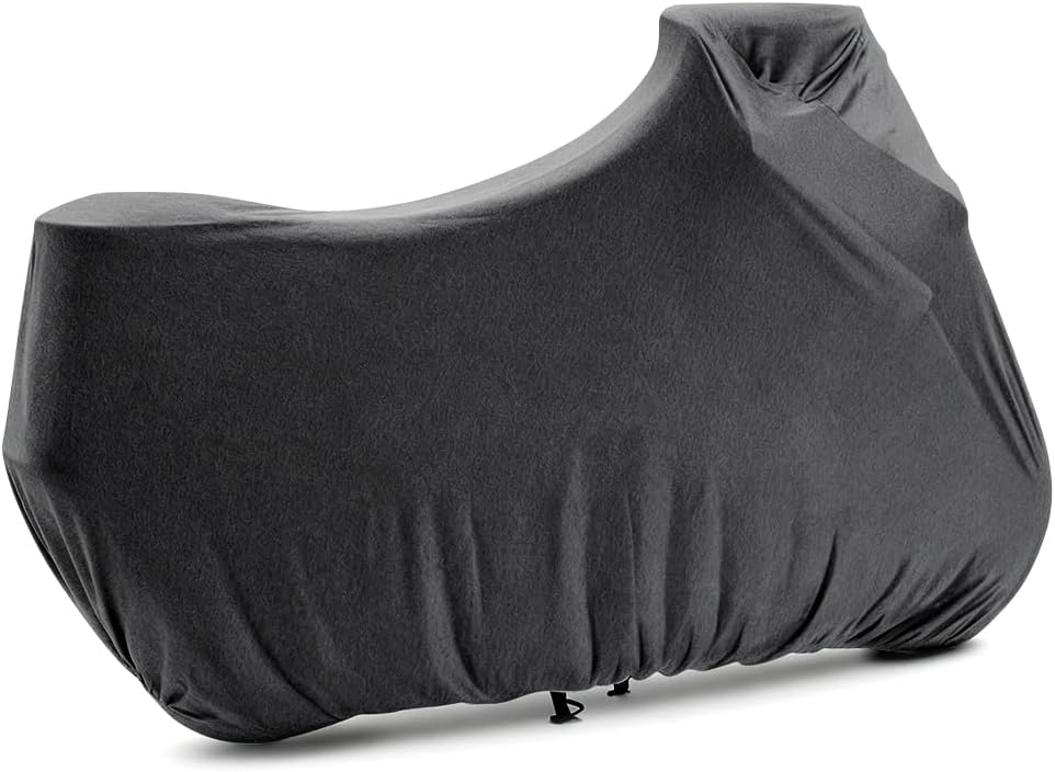 Indoor Motorcycle Cover Soft Stretch Dustproof Cover Compatible with All Motor, 96 inches, Light Flower Gray
