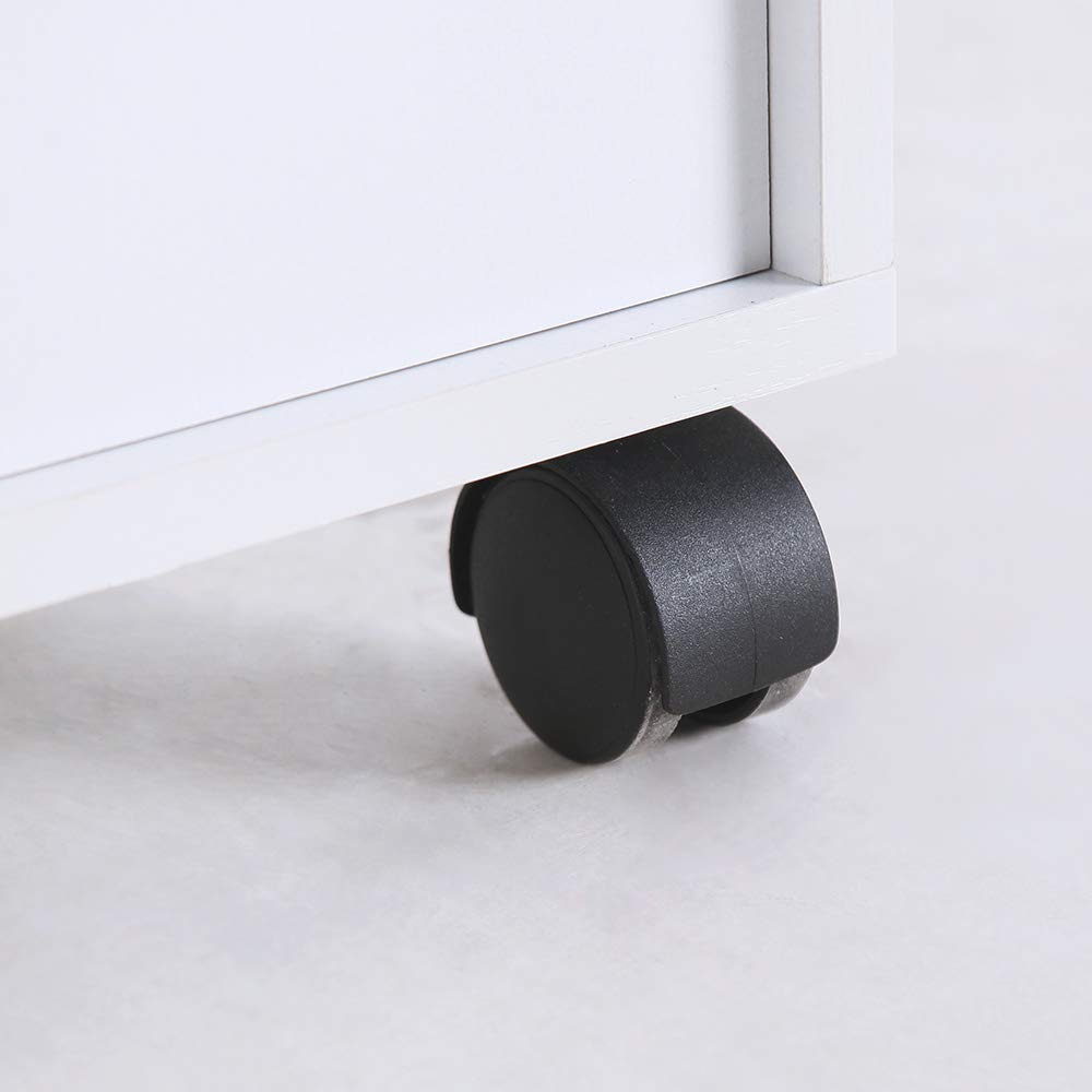 OKAKOPA Manicure Table Nail Desk, Acetone Resistant Beauty Salon Nail Station Desk Movable Nail Art Equipment with Large Storage Space (43"18", White) : Beauty & Personal Care