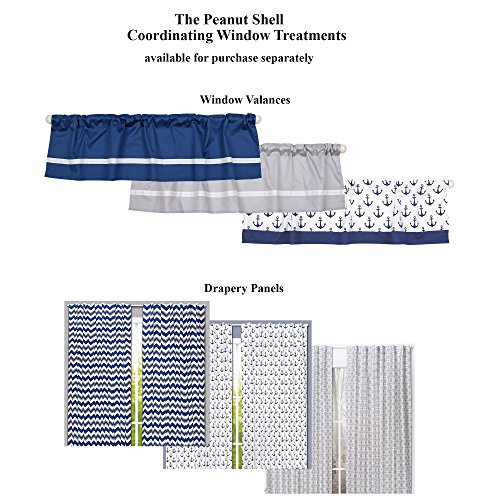 Nautical Whales and Anchors Navy 4 Piece Crib Bedding Set by The Peanut Shell - Image 8