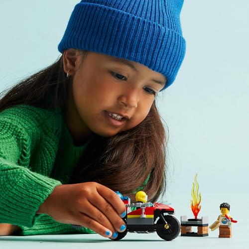 Image of LEGO City Fire Rescue Motorcycle Building Set 60410 (57 Pieces)