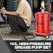 DNA MOTORING 10 Gallon Air Grease Pump, 40L High-Pressure Grease Pump Set, Portable Pneumatic Grease Pump with Wheels, w/ 13ft High Pressure Hose, Grease Gun, TOOLS-00662