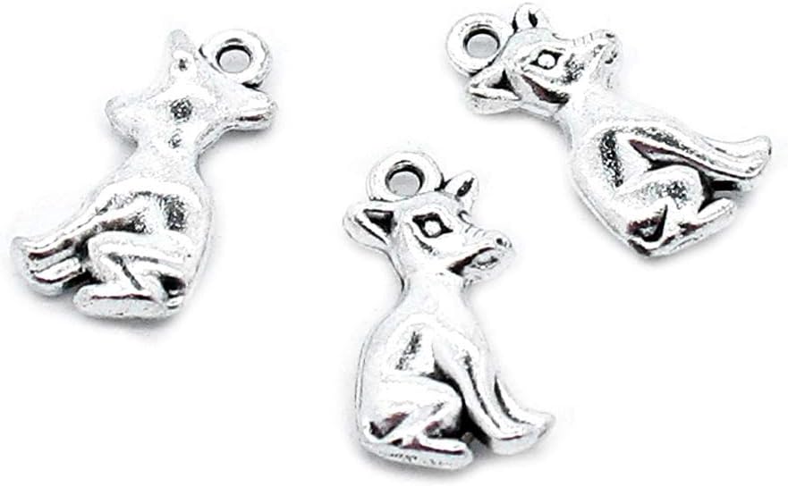 410 Pieces Antique Silver Plated Jewelry Charms GY03673 Pet Dog Puppy