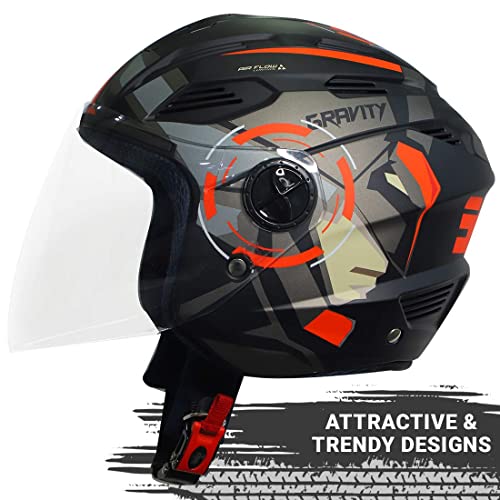 Image of Steelbird SBA-6 7Wings Gravity Open Face ISI Certified ABS Helmet
