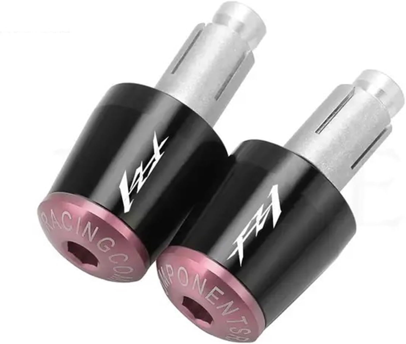 Dla FZ1 FAZER FZ1 FZ 1 FAZER Kierownica Motocykla Uchwyty Czapka Wtyczka Ręczna Zaślepka (Kolor : Black pink, Rozmiar : 1)