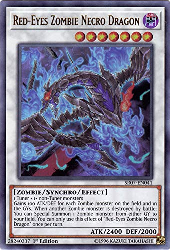 Amazon.com: Yu-Gi-Oh! - Red-Eyes Zombie Necro Dragon - SR07-EN041 - Ultra  Rare - 1st Edition