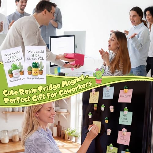 Set de 30 imanes decorativos succulenta con tarjeta de agradecimiento miniatura 6