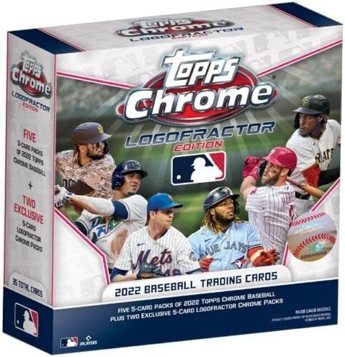 2022 Topps Chrome Baseball Logofractor Edition Trading Cards Mega Box - 35 Cards/Box