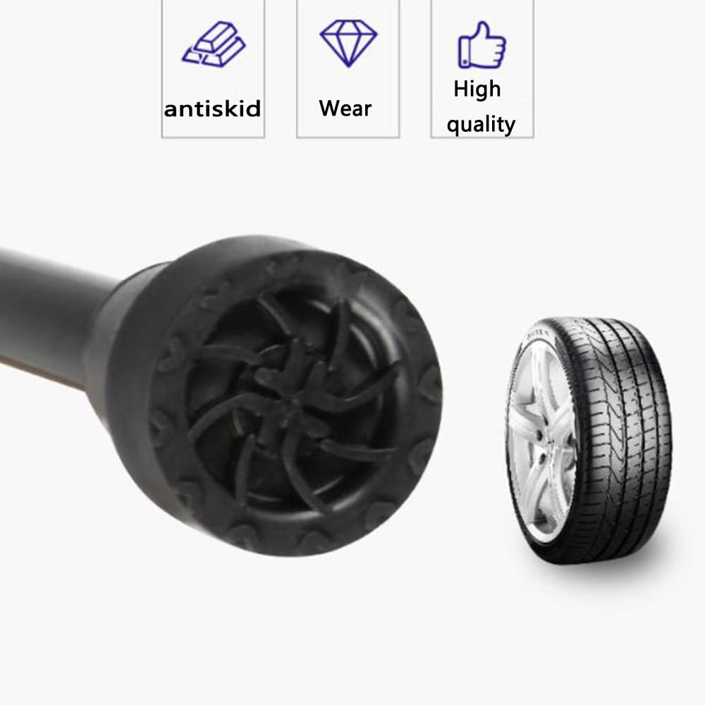 Muletas De Codo ​Plegables Ergonómicos，Ortopédicas Muletas para Adulto, Regulable Muletas De Antebrazo con Manguitos, Caña para Marcha para Unisex (Color : Black)