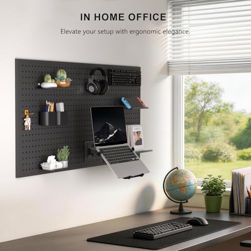 Image of WALI Articulating Pegboard Adjustable Mount for Laptop and Monitor
