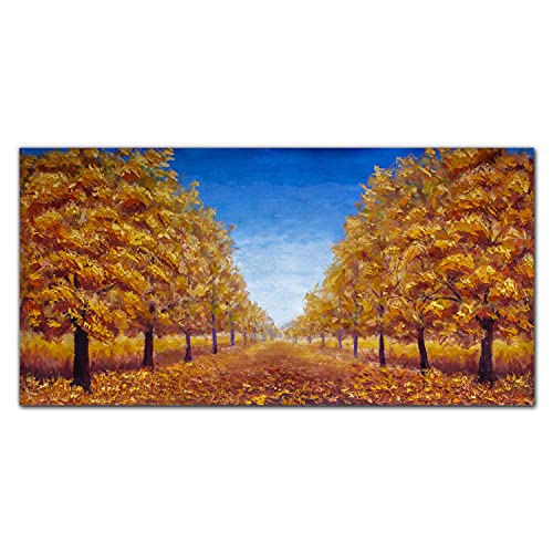 Tableau sur toile 120x60 cm Arbres d'automne pour décoration murale