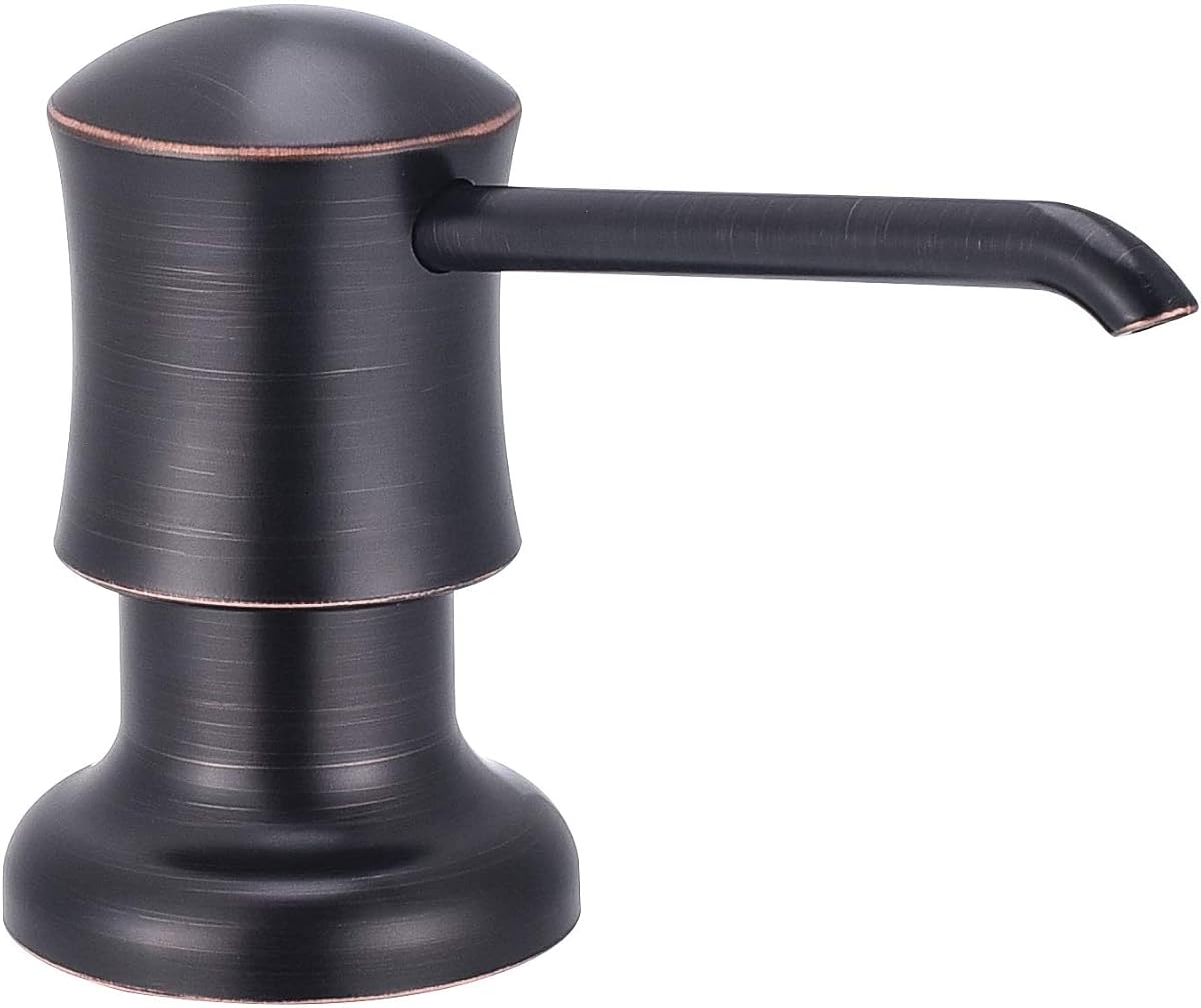 Sink Soap Dispenser for Kitchen Oil Rubbed Bronze Dish Lotion Dispenser 12 OZ Bottle Built in Design Refill from The Top