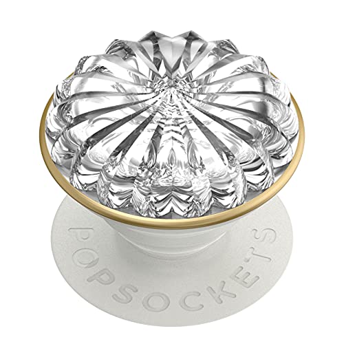 PopSockets PopGrip: Phone Grip and Phone Stand, Collapsible, Swappable Top, Deco Clear