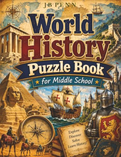 World History Puzzle Book: Fun Classroom Activities for Middle School Students with Word Searches, Crosswords, Social Studies Vocabulary, and World History Review image 2