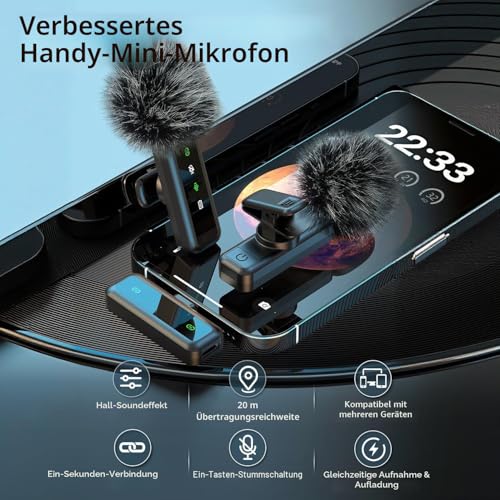 yAyusi 3-in-1 Magnetisches Vlogging-Kit, Influencer Zubehör, Magnetisches Stativ/Mikrofon/Fernbedienung, 180 cm Selfie-Stick mit Licht – das perfekte Starter-Kit für YouTube-Content-Creator