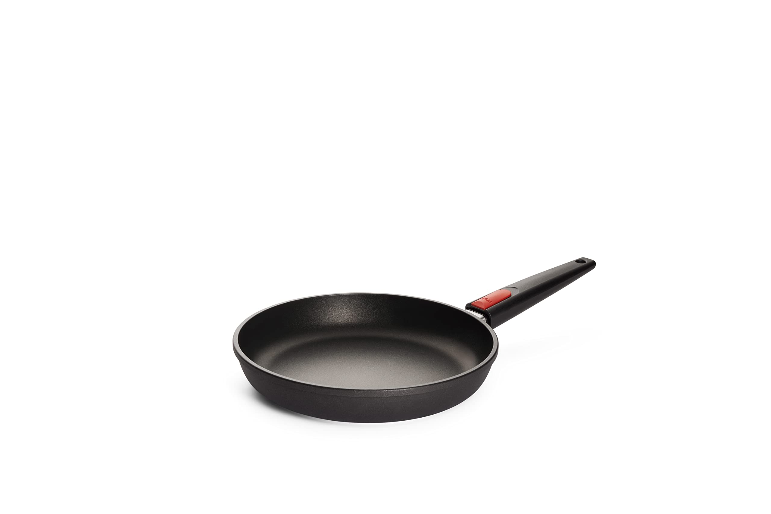 Woll Nowo Titanium patelnia płaska – indukcyjna, Ø 26 cm, wysokość 5 cm, ze zdejmowanym trzonkiem, nadaje się do wszystkich rodzajów kuchenek, odlew aluminiowy, powłoka zapobiegająca przywieraniu