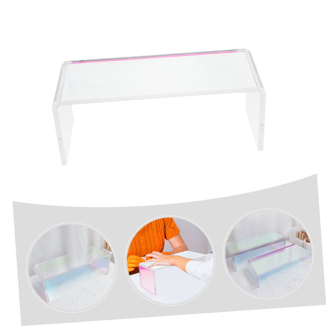Cuscino Poggia Mano Unghie in Bianco per Manicure Professionale, Pratico e Comodo, Protegge Piano, per Uso in Salone e Casa
