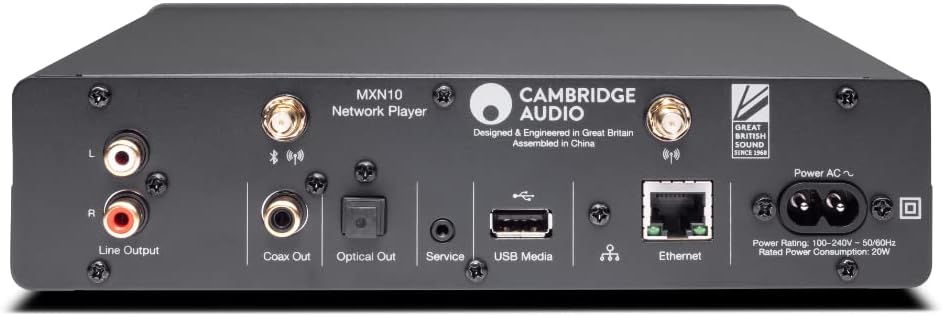 Cambridge Audio MXN 10 - Compact Separate High Resolution WiFi Network Audio Player and Streamer Featuring Bluetooth 5.0, Internet Radio and ESS Sabre DAC - Lunar Grey