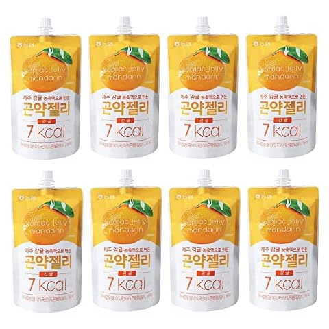 [NongHyup] Mandarine Konjac Jelly, Product of Korea, Healthy and Natural Weight Loss Diet Supplement Foods, Low Calorie, 농협 감귤 곤약 젤리, 저칼로리 다이어트 식품, 100% 한국산 (150g x 8 Packs) (Mandarine Flavor) Cover