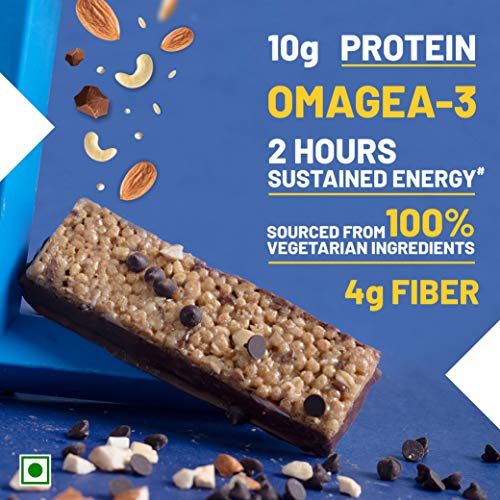 Image of RiteBite Max Protein Daily Choco Classic Protein Bars with 10g Protein, 4g Fiber & 21 Vit. & Minerals | No Cholesterol & Trans Fat For Upto 2h of Energy, Healthy Snack, 50g (Pack of 48)