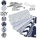 Produktbild SUPERSUN 7 Stück DIY Baumwollstoff Meterware Stoffe+ 100er Aluminiumstreifen+20m Gummibandzum Nähen Patchwork Stoffe Paket Stoffreste (50x50cm)