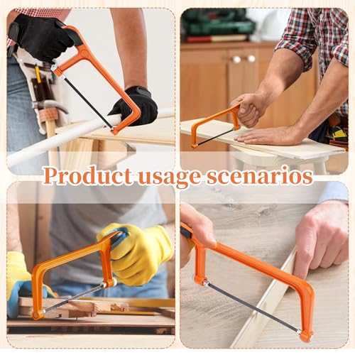 Petite Scie à Métaux, Scie à Bois Manuelle Mini Hand Saw avec 10 Lames de Scie Interchangeables pour Couper Métal Plastique Bois – Image 6