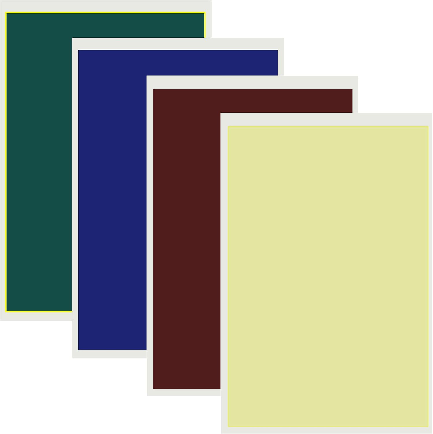 4 Pieces Colorful Laser Engraving Marking Paper 39x27CM Engraving Color Paper Laser Marking Paper for Ceramics Glass Metal Laser Engraving