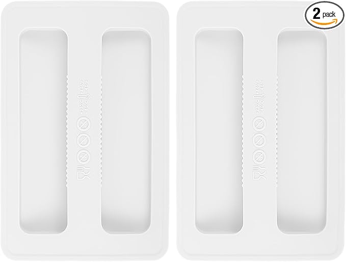 2Pcs Toaster Cover 2 Slice, Silicone Toaster Dust Covers White Bread Machine Cover Silicone Toaster Lid Bread Maker Top Cover Sandwich Machine Part Accessories