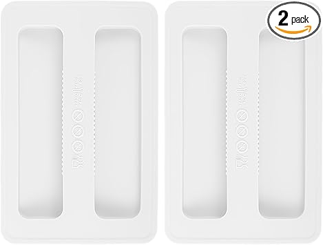 2Pcs Toaster Cover 2 Slice, Silicone Toaster Dust Covers White Bread Machine Cover Silicone Toaster Lid Bread Maker Top Cover Sandwich Machine Part Accessories