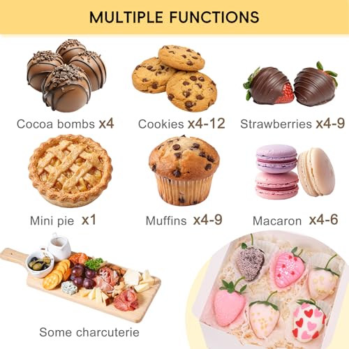 TOMNK 16pcs Cookie Boxes with Window, 6x6x3 Inches Bakery Boxes for Treats, Chocolate Covered Strawberries, Cupcake, Pastry(with Stickers) - Thumbnail 4