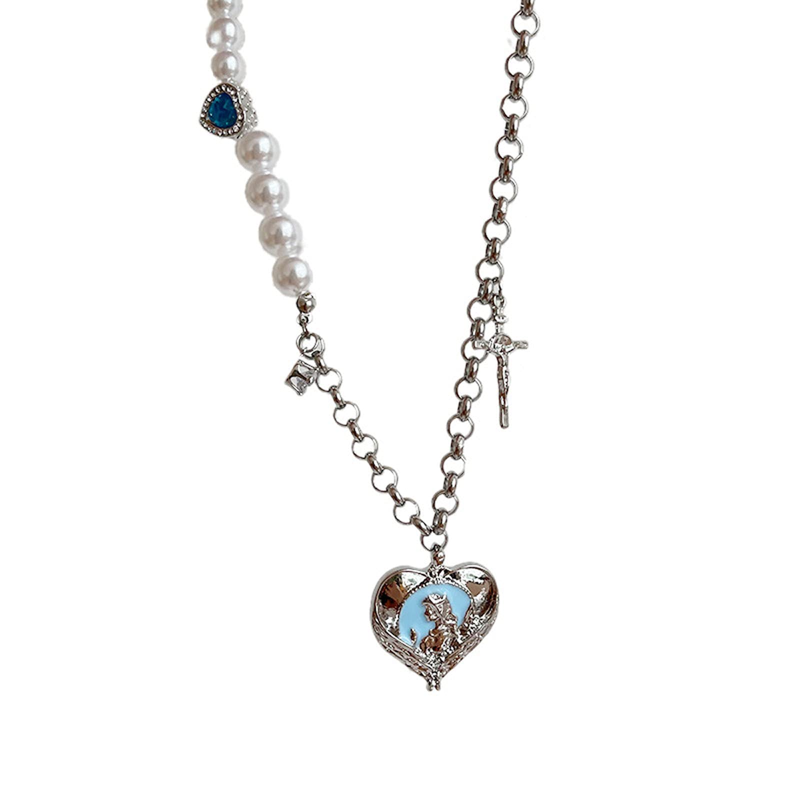 Collier de perles bleu design féminin parfait pour sublimer vos tenues de soirée et rendez-vous